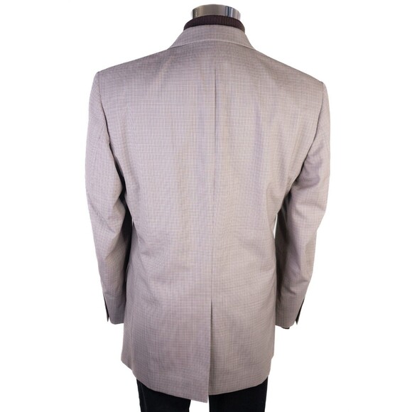 Jos A Bank Blazer Sz 40L Houndstooth Sports Coat Suit Jacket Wool Two Button EUC - Picture 8 of 13